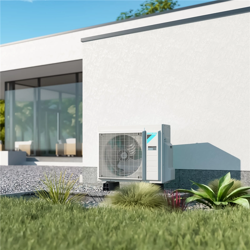 Daikin ERGA utomhusinstallation.