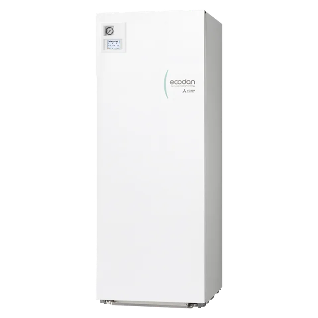 Mitsubishi Ecodan, luftvattenvärmepump. Helhetslösning för värme och varmvatten.
