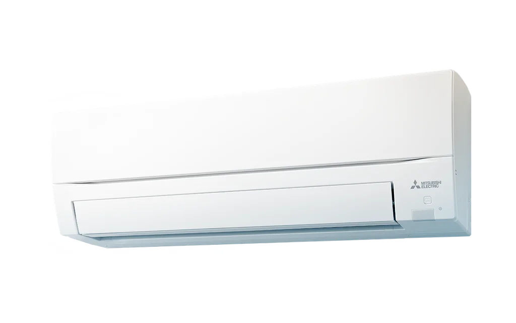 Kompakt och tyst inomhusdel Mitsubishi Ninja luftvärmepump.