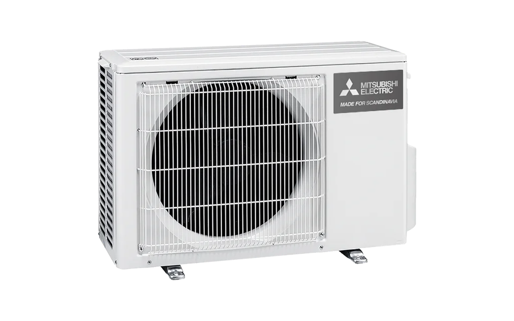 Mitsubishi Ninja utomhusdel med miljövänligt R32 köldmedium.