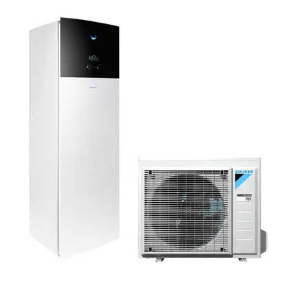 Daikin Altherma LT med integrerad tank samt utomhusenhet.