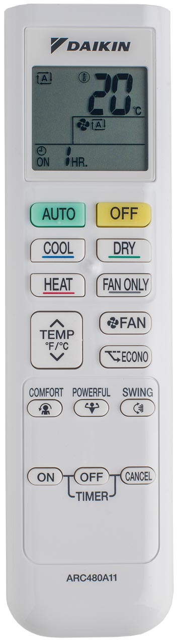 Daikin Nepura fjärrkontroll.