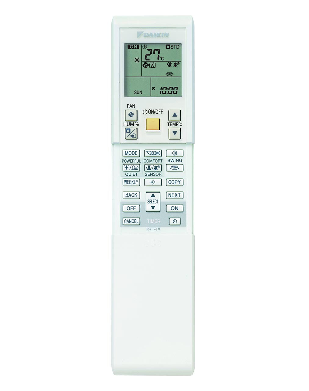 Daikin Nepura Perfera fjärrkontroll.