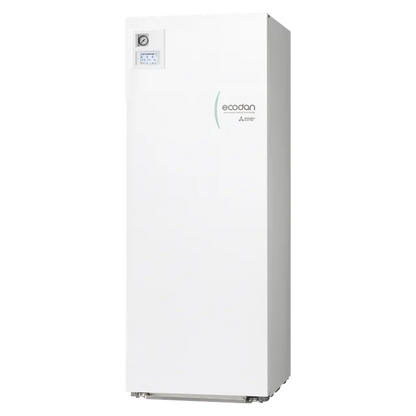 Mitsubishi Ecodan, luftvattenvärmepump. Helhetslösning för värme och varmvatten.