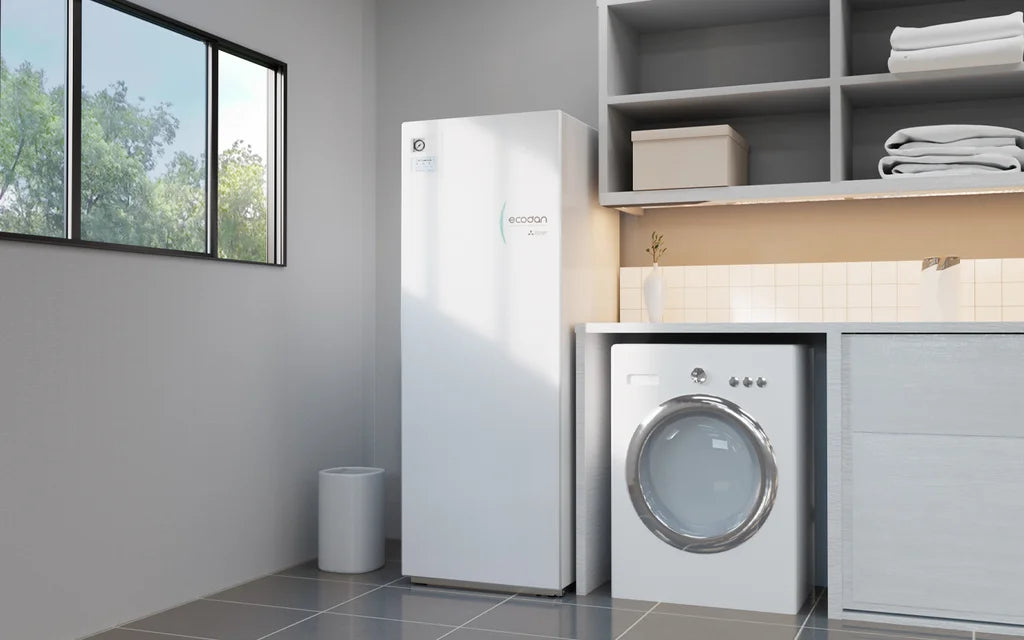 Mitsubishi Ecodan installation i villa.