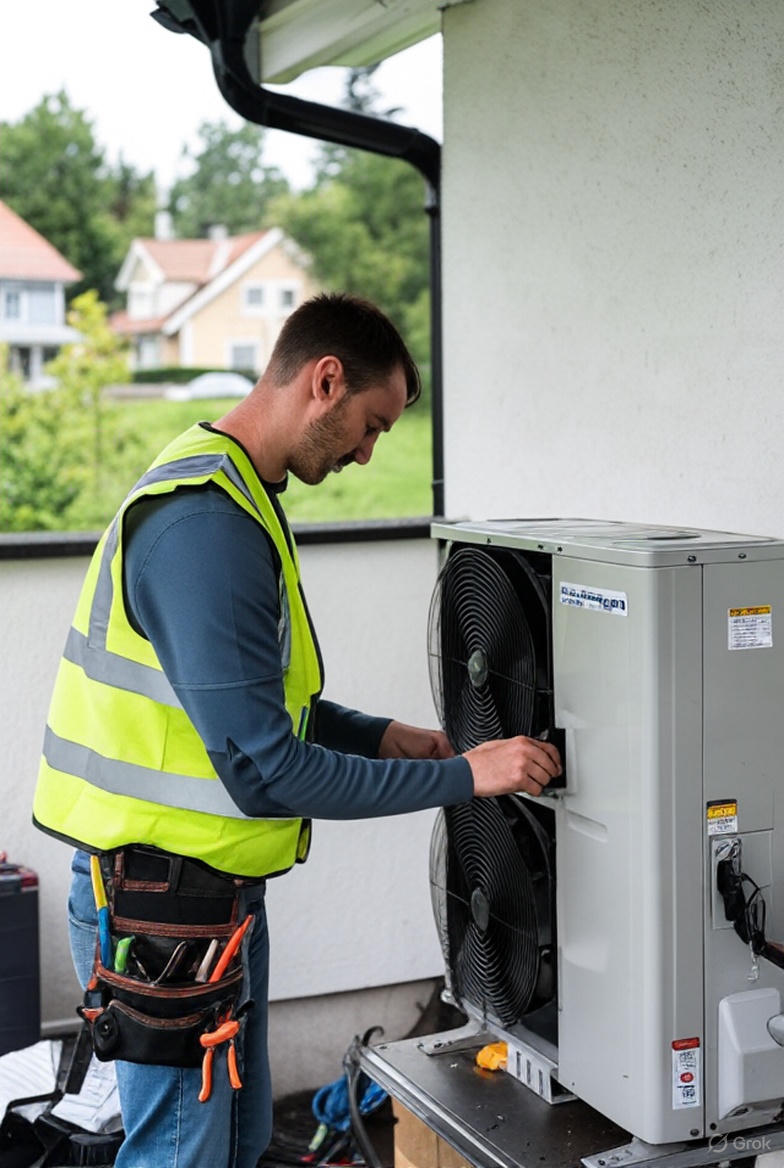 Demontering luft-luftvärmepump